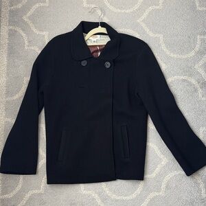 Black Double-Breasted sweater Peacoat